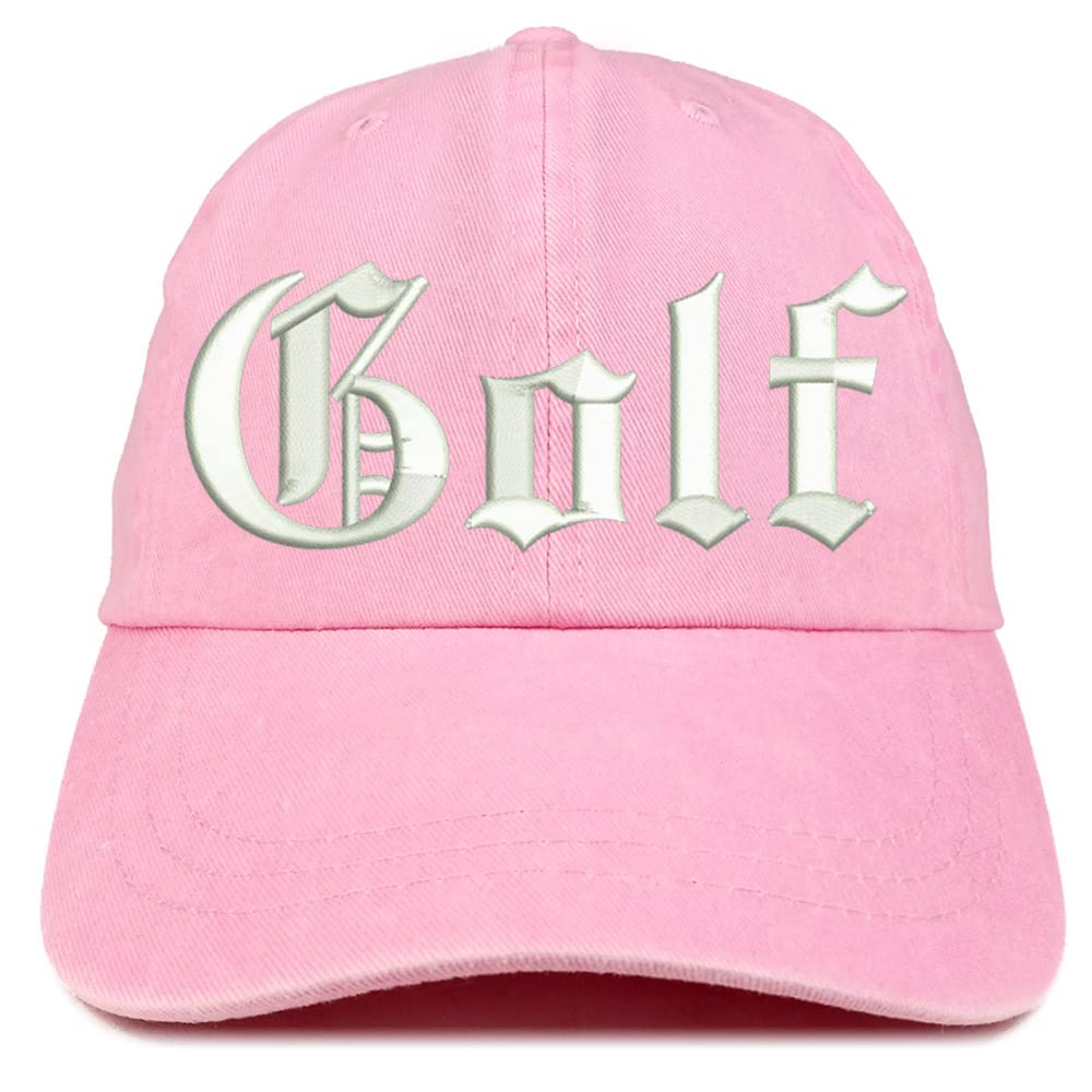 Trendy Apparel Shop Old English Golf Washed Pigment Dyed Baseball Cap