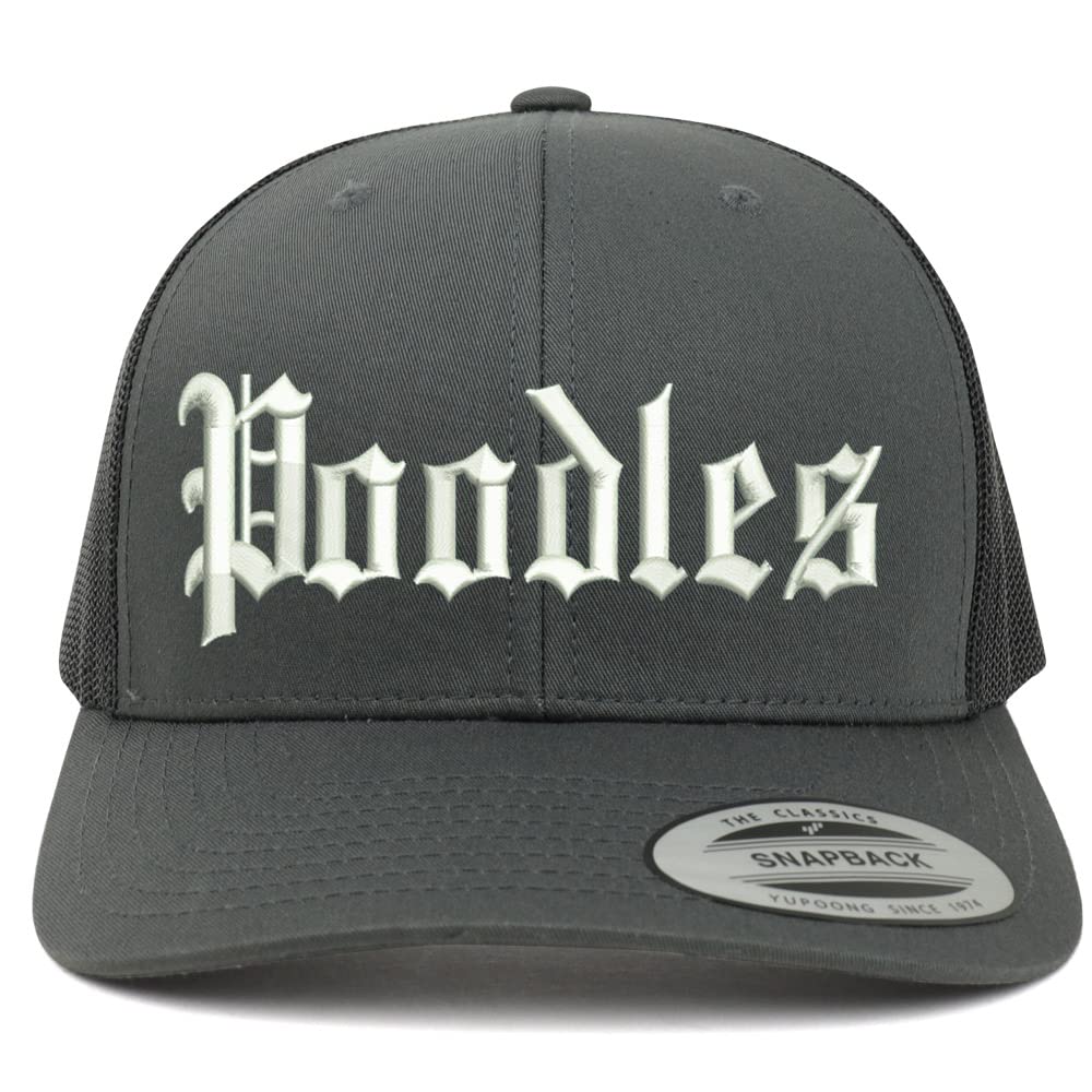 Trendy Apparel Shop Old English Poodles 6 Panel Trucker Mesh Cap