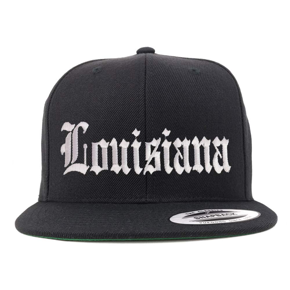 Trendy Apparel Shop Louisuana State Old English Embroidered Flatbill Snapback