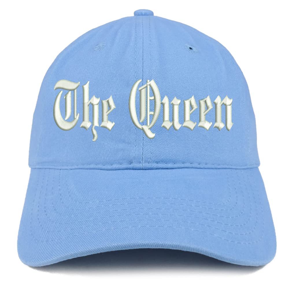 Trendy Apparel Shop The Queen Old English Low Profile Soft Cotton Baseball Cap