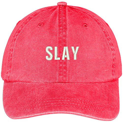Trendy Apparel Shop Slay Embroidered Cotton Adjustable Washed Cap