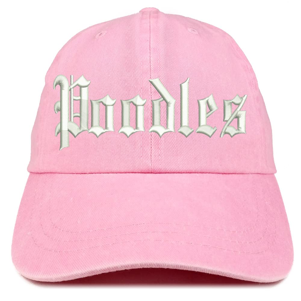 Trendy Apparel Shop Old English Poodles Washed Pigment Dyed Baseball Cap