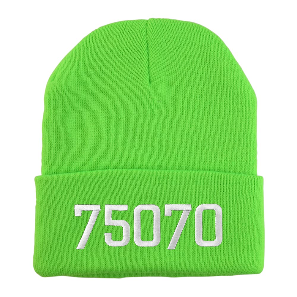 Trendy Apparel Shop 75070 McKinney TX Old English Embroidered Long Cuff Beanie