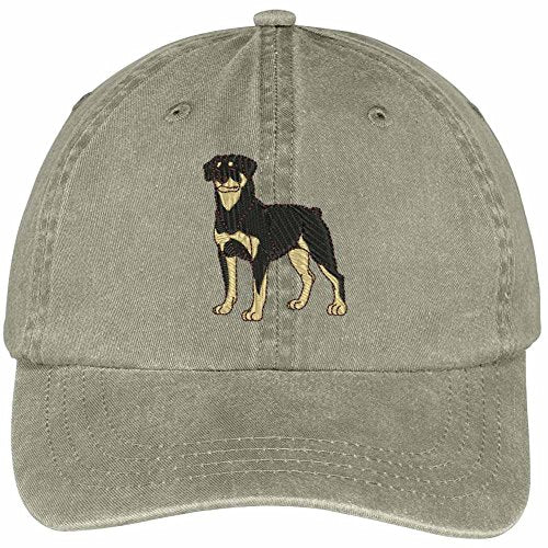 Trendy Apparel Shop Rottweiler Embroidered Dog Theme Low Profile Dad Hat Cotton Cap
