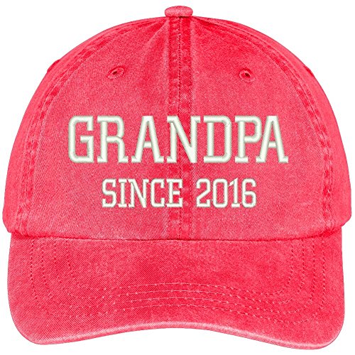 Trendy Apparel Shop Grandpa Since 2016 Embroidered Pigment Dyed Low Profile Cotton Cap
