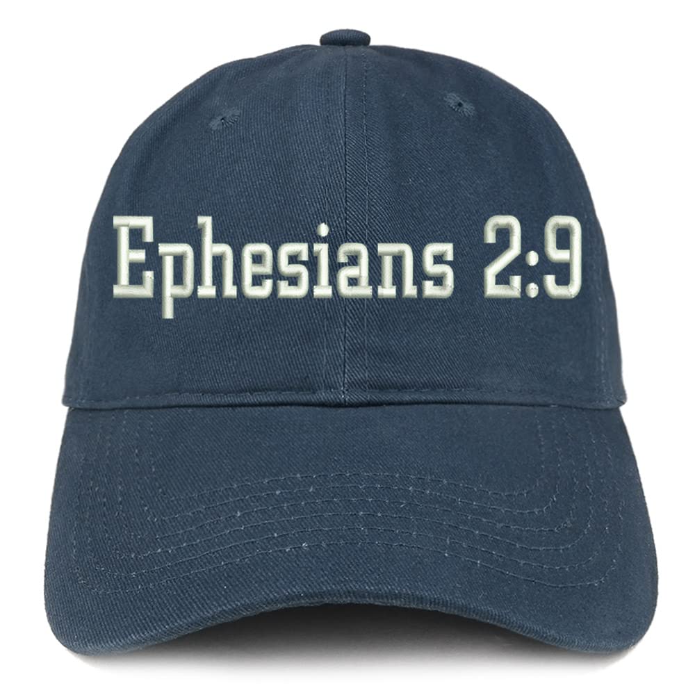 Trendy Apparel Shop Ephesians 2:9 Low Profile Soft Cotton Baseball Cap