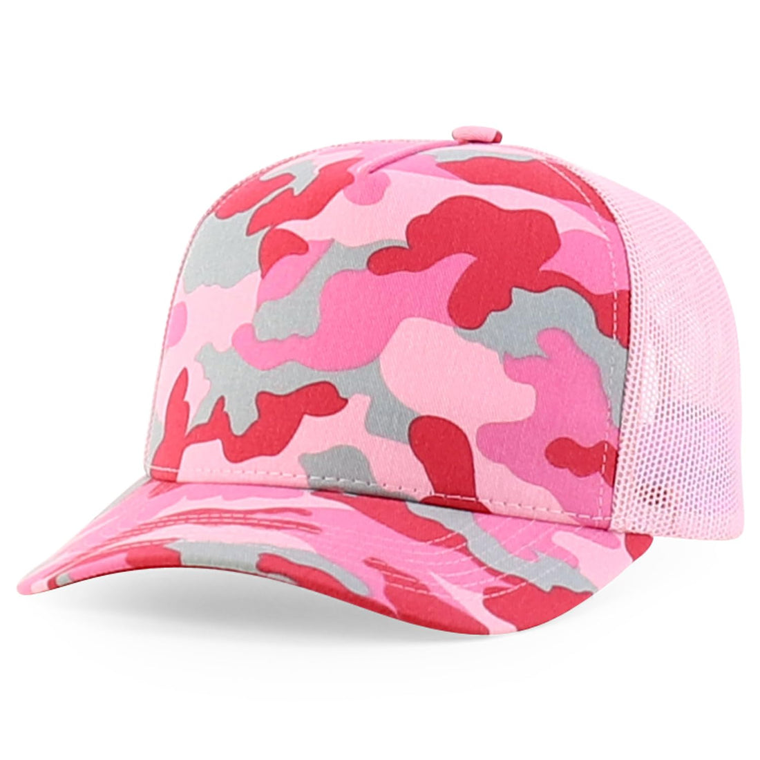 Trendy Apparel Shop 5 Panel Structured Crown Curved Bill Trucker Cap