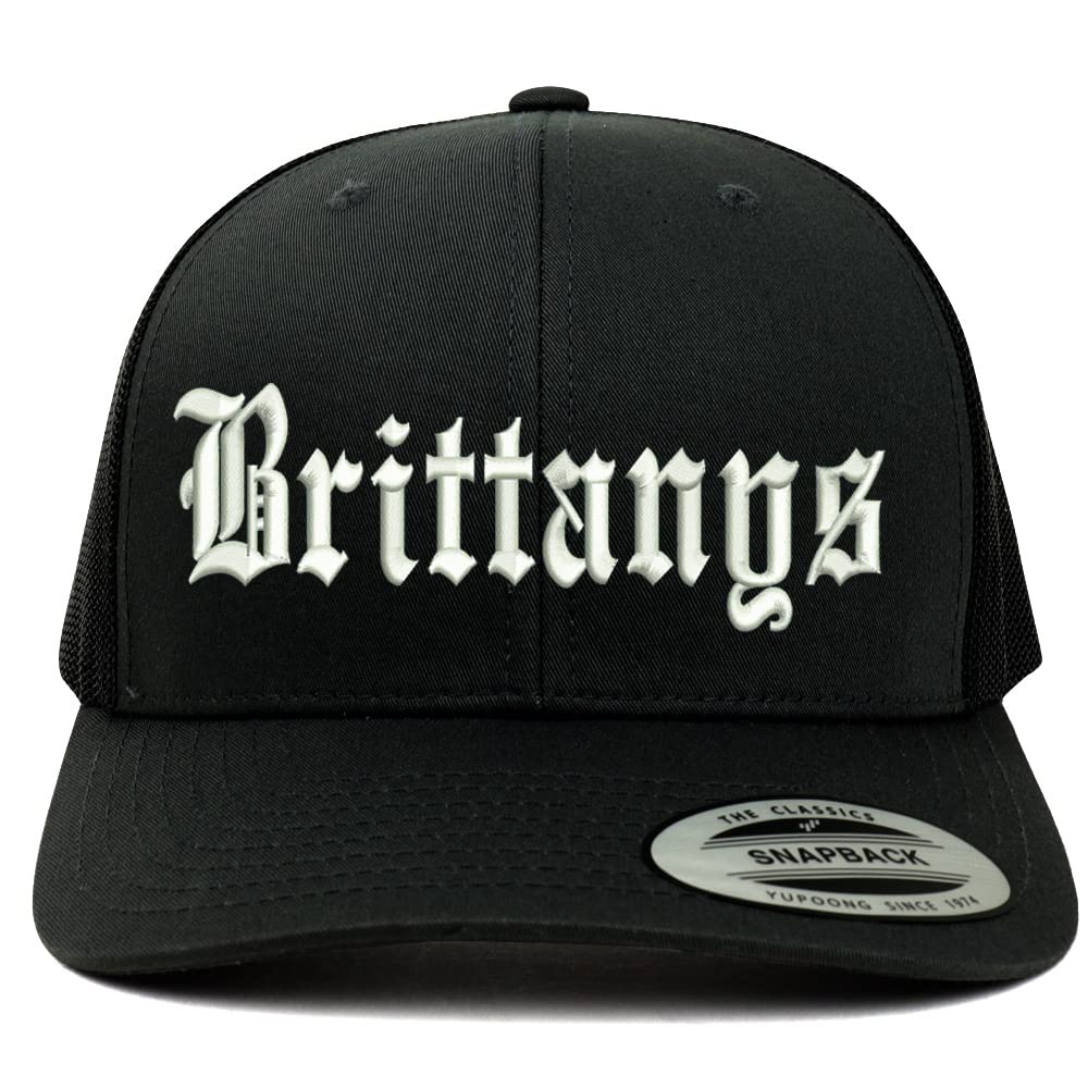 Trendy Apparel Shop Old English Brittanys 6 Panel Trucker Mesh Cap