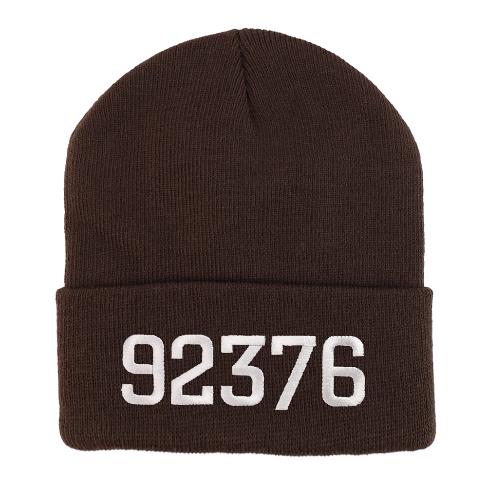 Trendy Apparel Shop 92376 Rialto CA Old English Embroidered Long Cuff Beanie