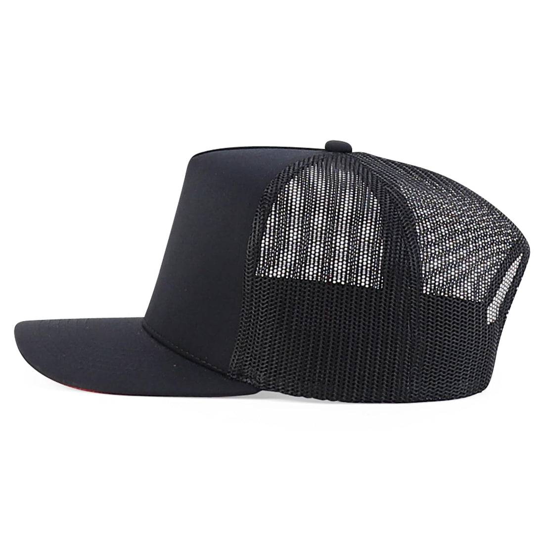Trendy Apparel Shop 5 Panel Structured Trucker Cap with Mexico Flag Design Undervisor