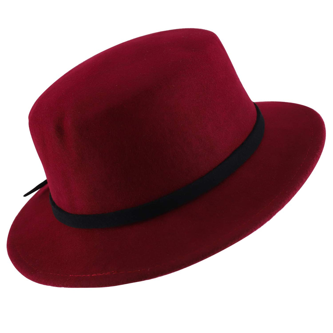 Trendy Apparel Shop Women's Bow Tie Band Wool Felt Bolero Hat