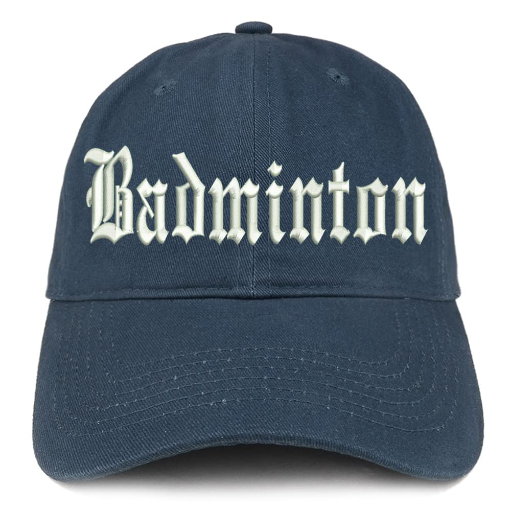 Trendy Apparel Shop Old English Badminton Low Profile Soft Cotton Baseball Cap
