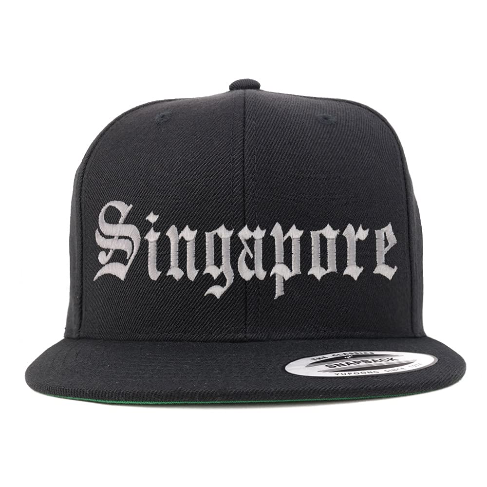 Trendy Apparel Shop Singapore Old English Embroidered Flatbill Snapback