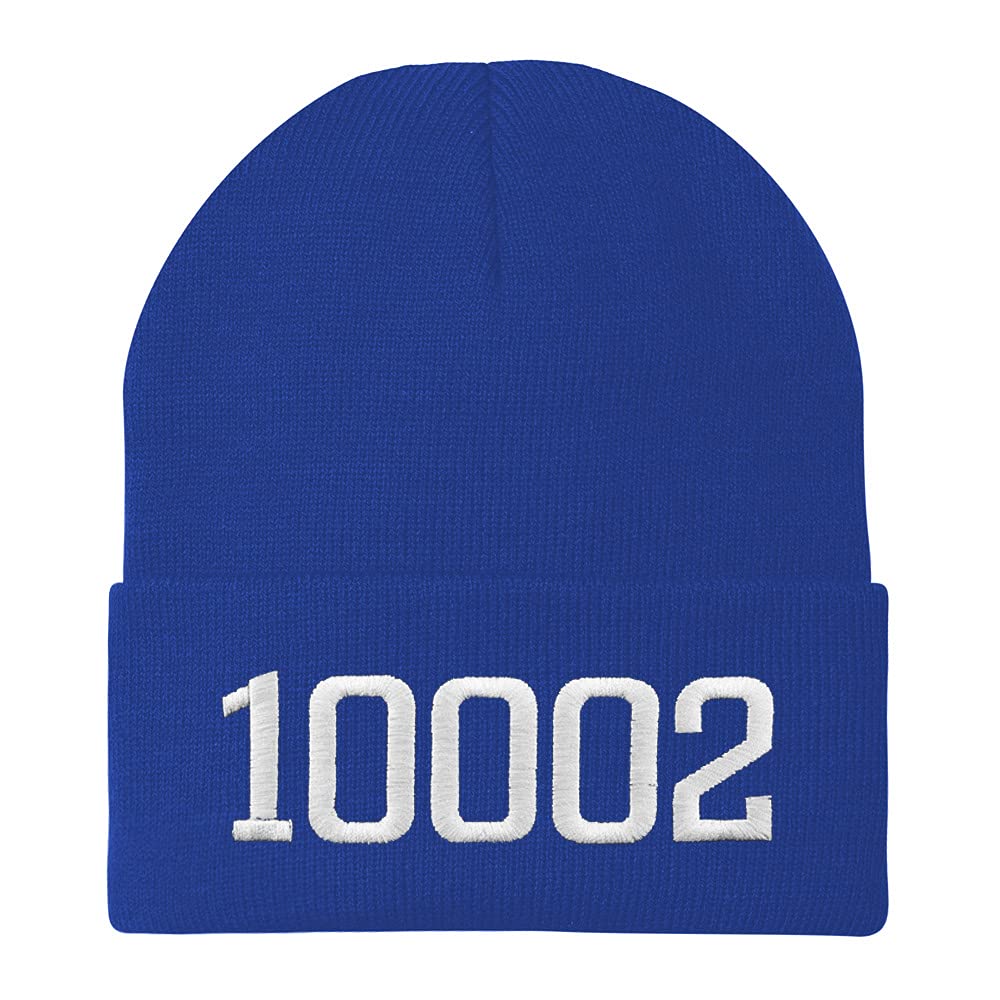 Trendy Apparel Shop 10002 New York Old English Embroidered Long Cuff Beanie