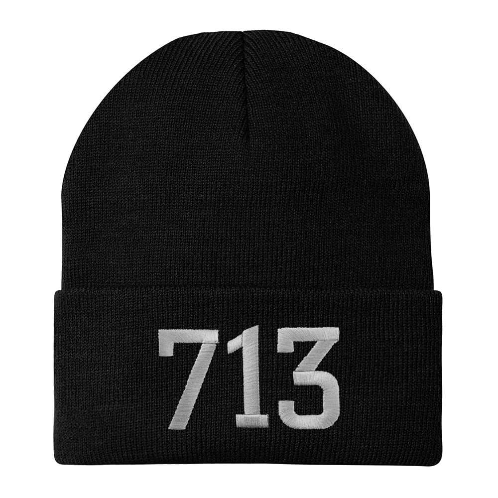 Trendy Apparel Shop Houston 713 Old English Embroidered Long Cuff Beanie