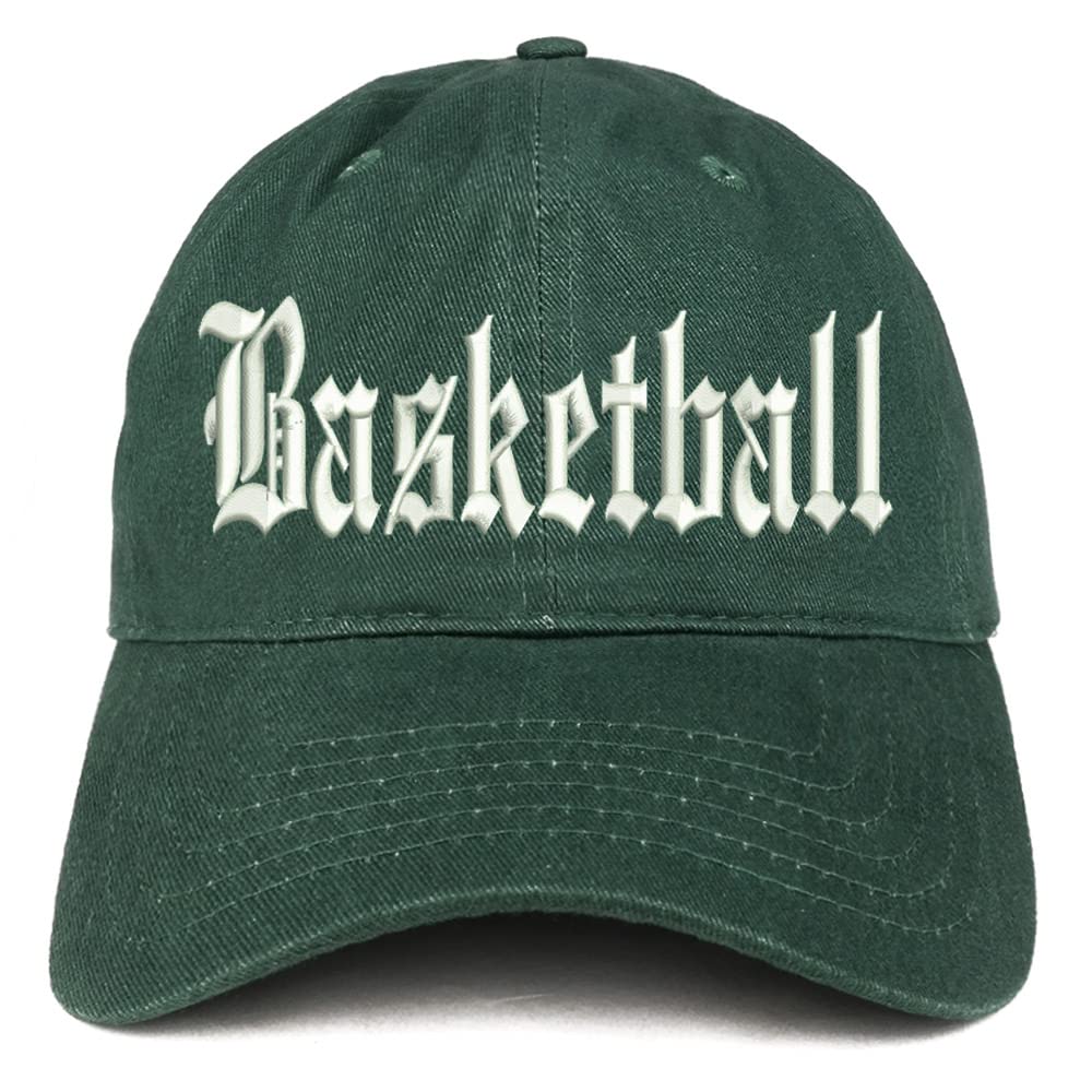 Trendy Apparel Shop Old English Basketball Low Profile Soft Cotton Baseball Cap
