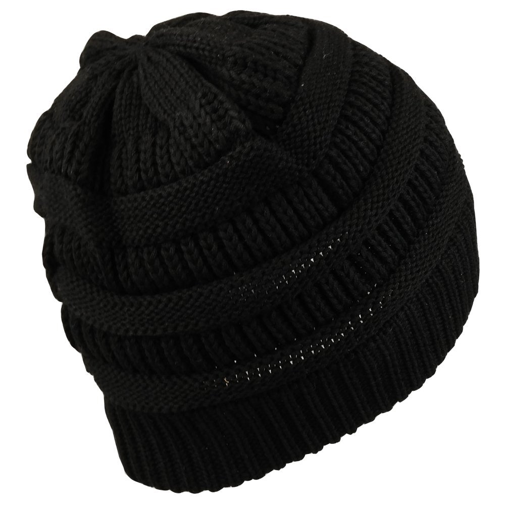 Trendy Apparel Shop Lightweight Ribbed Knit 365 Stretchable Beanie Cap