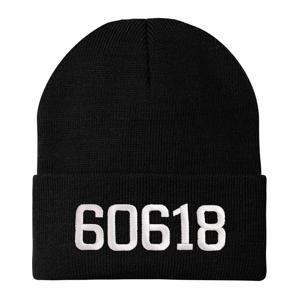 Trendy Apparel Shop 60618 Chicago IL Old English Embroidered Long Cuff Beanie