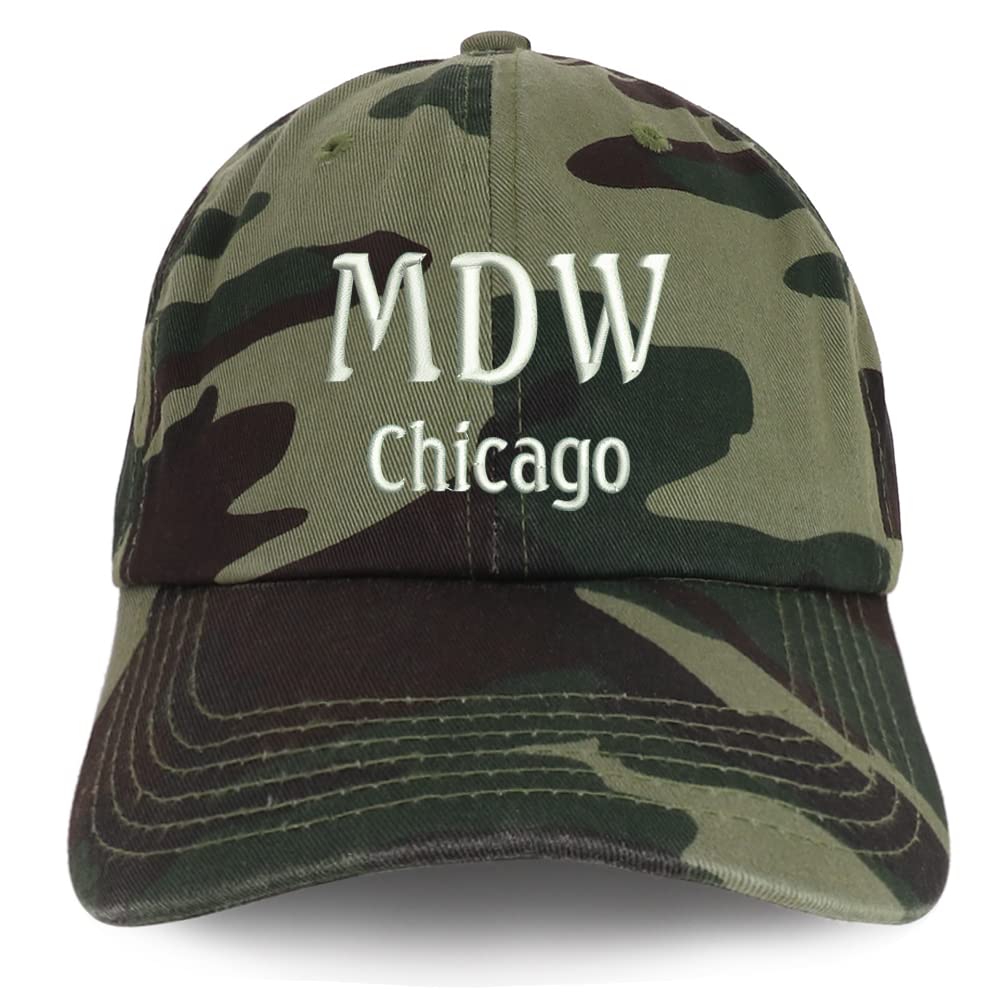 Trendy Apparel Shop MDW Chicago Low Profile Soft Cotton Baseball Cap