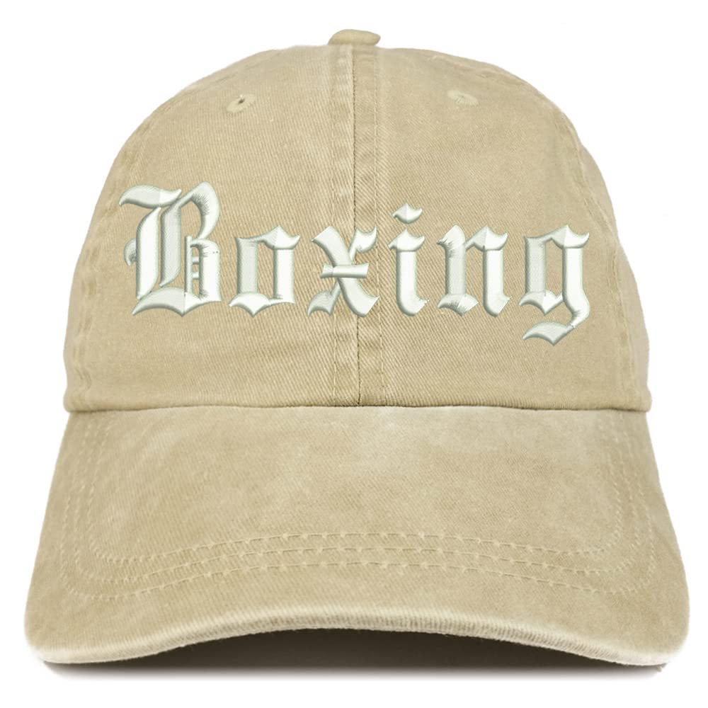 Trendy Apparel Shop Old English Boxing Washed Pigment Dyed Baseball Cap