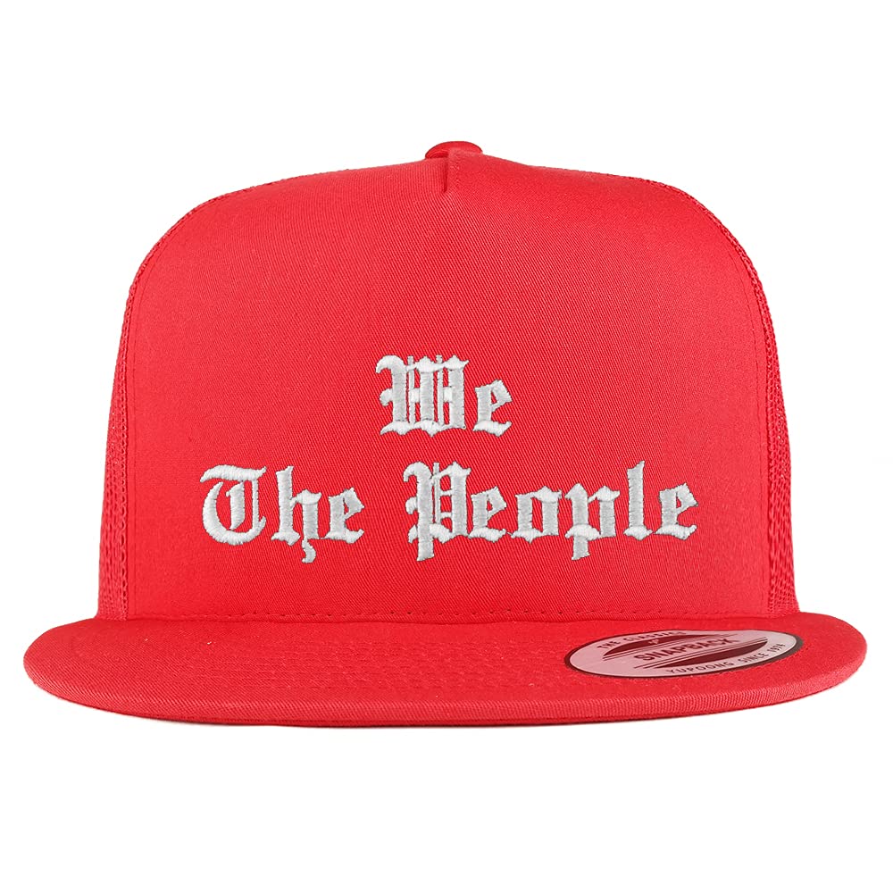 Trendy Apparel Shop We The People Old English 5 Panel Flatbill Trucker Cap
