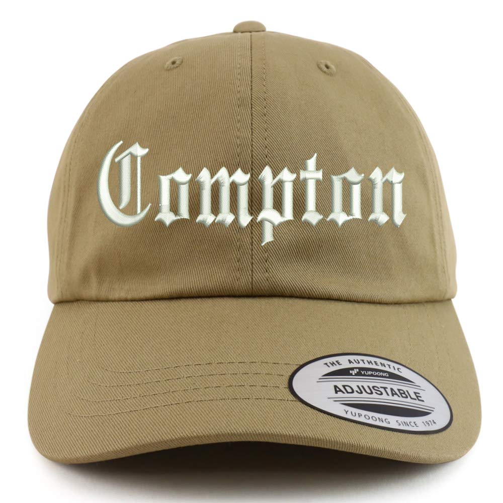 Trendy Apparel Shop XXL Compton City Old English Embroidered Unstructured Cap