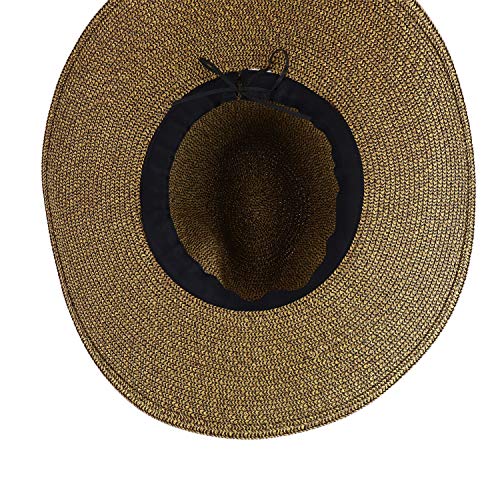 Trendy Apparel Shop Women's Fedora Crown Ribbon Band Wide Brim Sun Hat