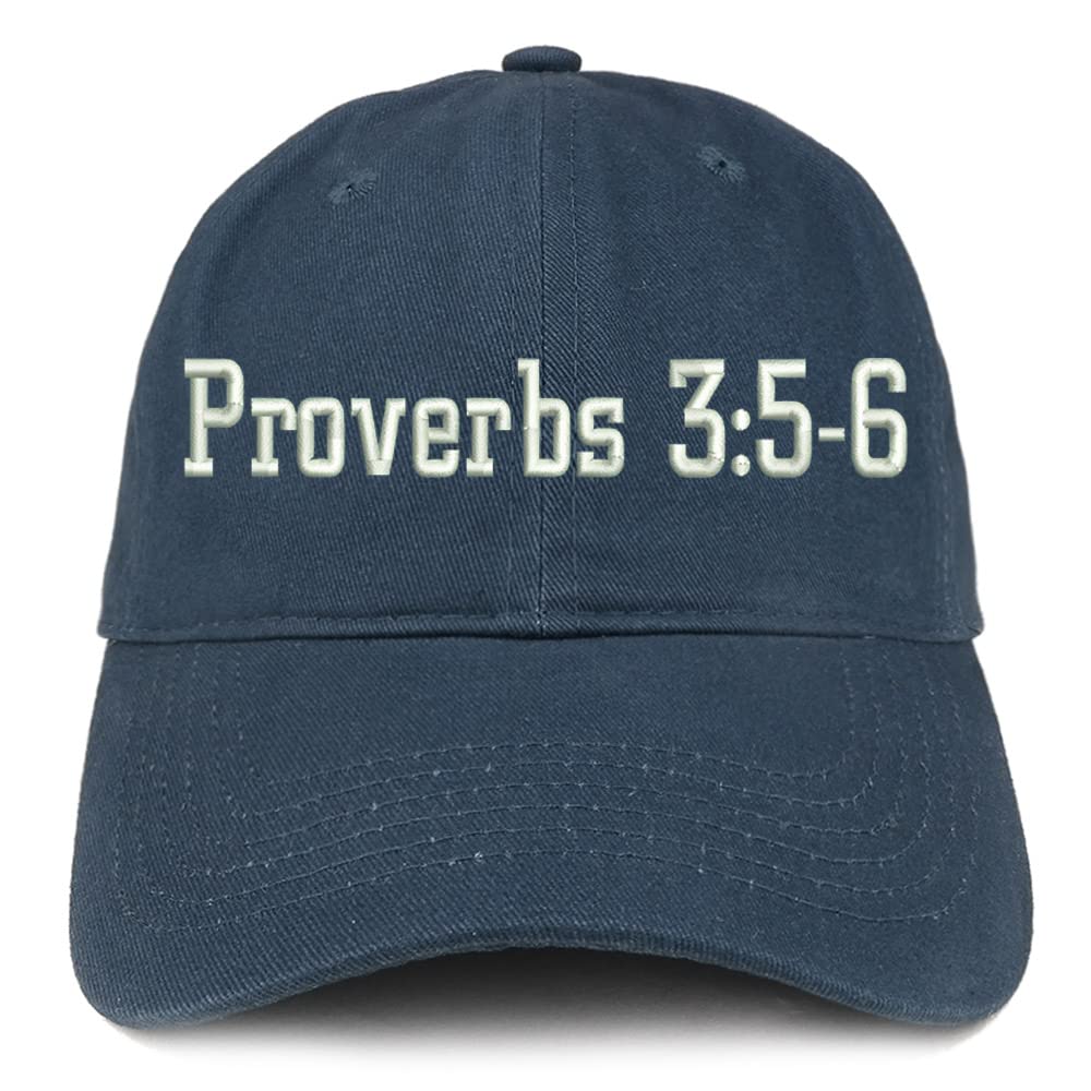 Trendy Apparel Shop Proverbs 3:5-6 Low Profile Soft Cotton Baseball Cap
