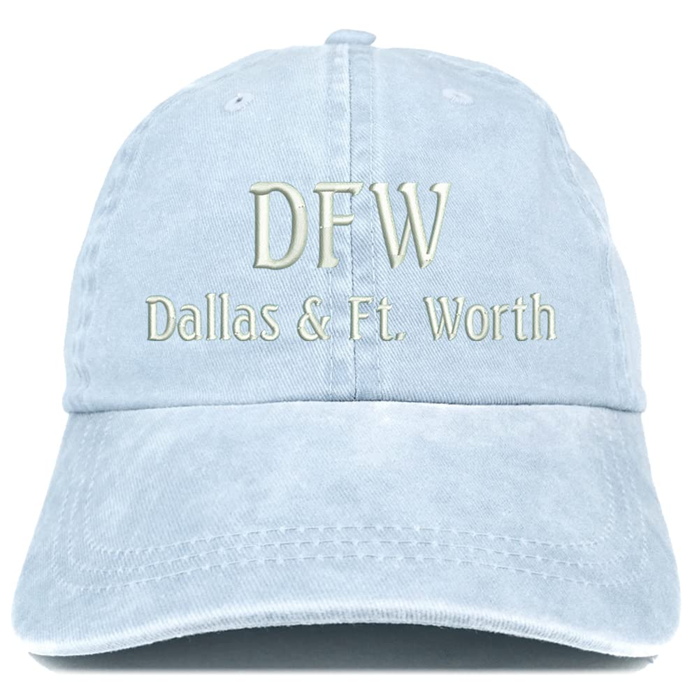 Trendy Apparel Shop DFW Dallas and Fort Worth Embroidered Pigment Dyed Washed Baseball Cap