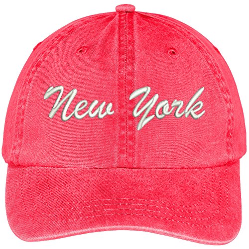 Trendy Apparel Shop New York State Embroidered Low Profile Adjustable Cotton Cap