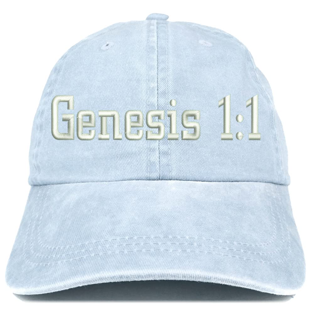Trendy Apparel Shop Genesis 1:1 Washed Pigment Dyed Baseball Cap