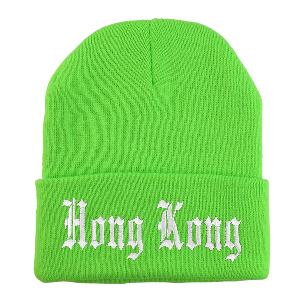 Trendy Apparel Shop Hong Kong Old English Embroidered Long Cuff Beanie