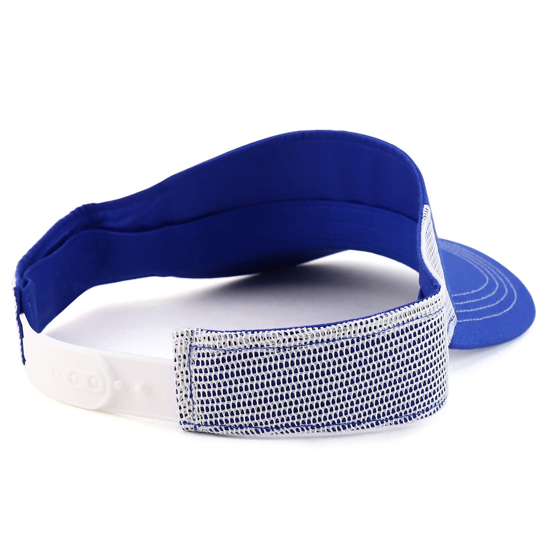 Trendy Apparel Shop Plain 2 Tone Mesh Back Visor with Adjustable Snap Closure