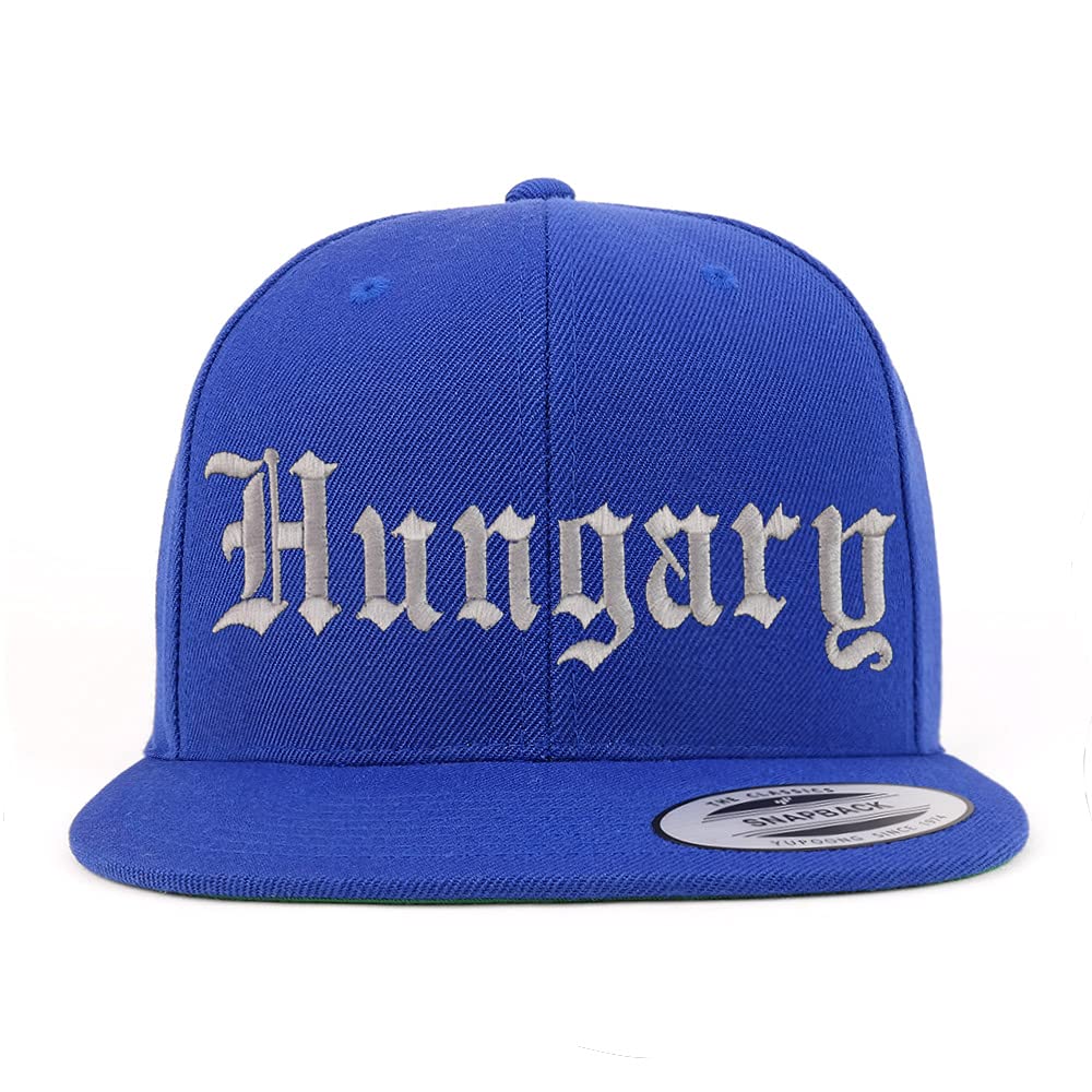 Trendy Apparel Shop Hungary Old English Embroidered Flatbill Snapback