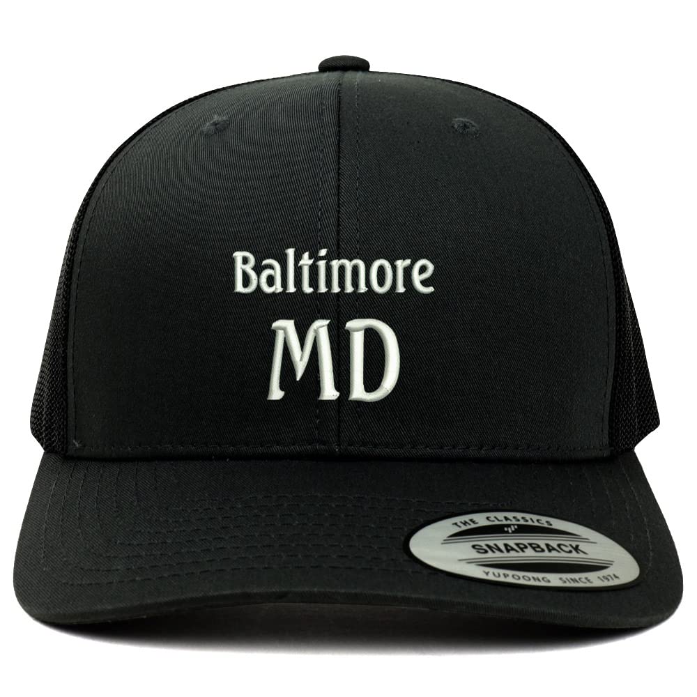 Trendy Apparel Shop Baltimore MD Embroidered Retro Fit Trucker Mesh Cap