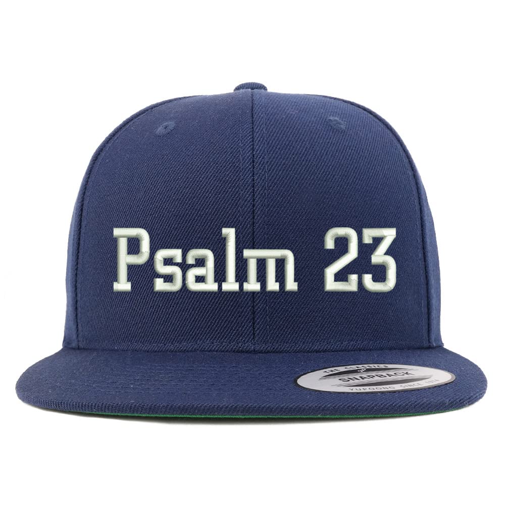 Trendy Apparel Shop Psalm 23 Embroidered Flatbill Snapback