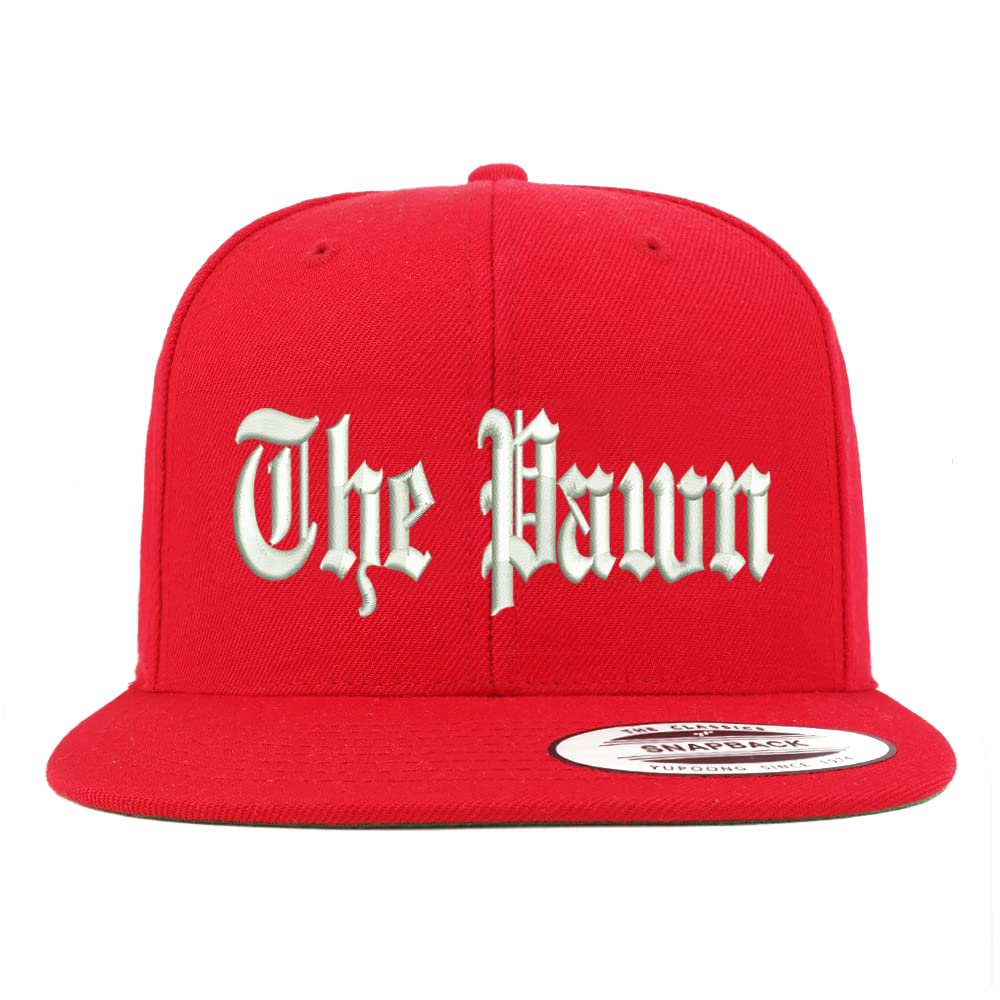 Trendy Apparel Shop The Pawn Old English Embroidered Flatbill Snapback