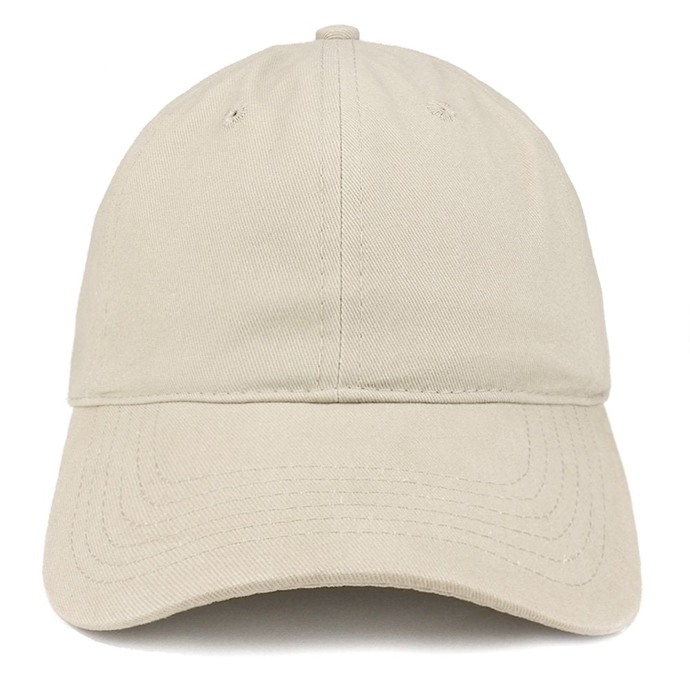 Trendy Apparel Shop Plain Brushed Soft Cotton Unstructured Low Profile Dad Hat