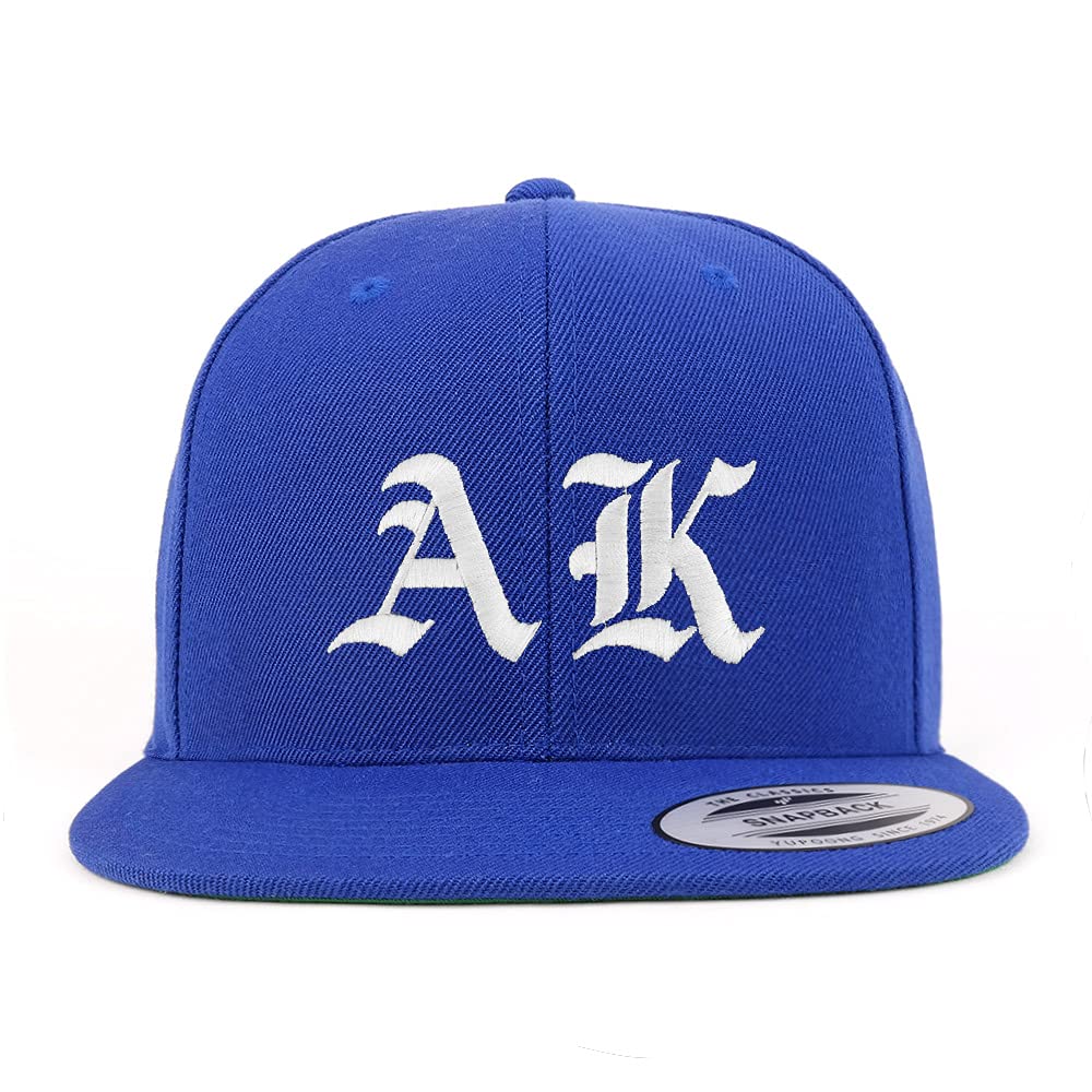 Trendy Apparel Shop Alaska AK Old English Embroidered Flatbill Snapback