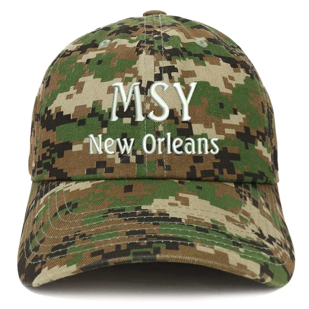 Trendy Apparel Shop MSY New Orleans Low Profile Soft Cotton Baseball Cap