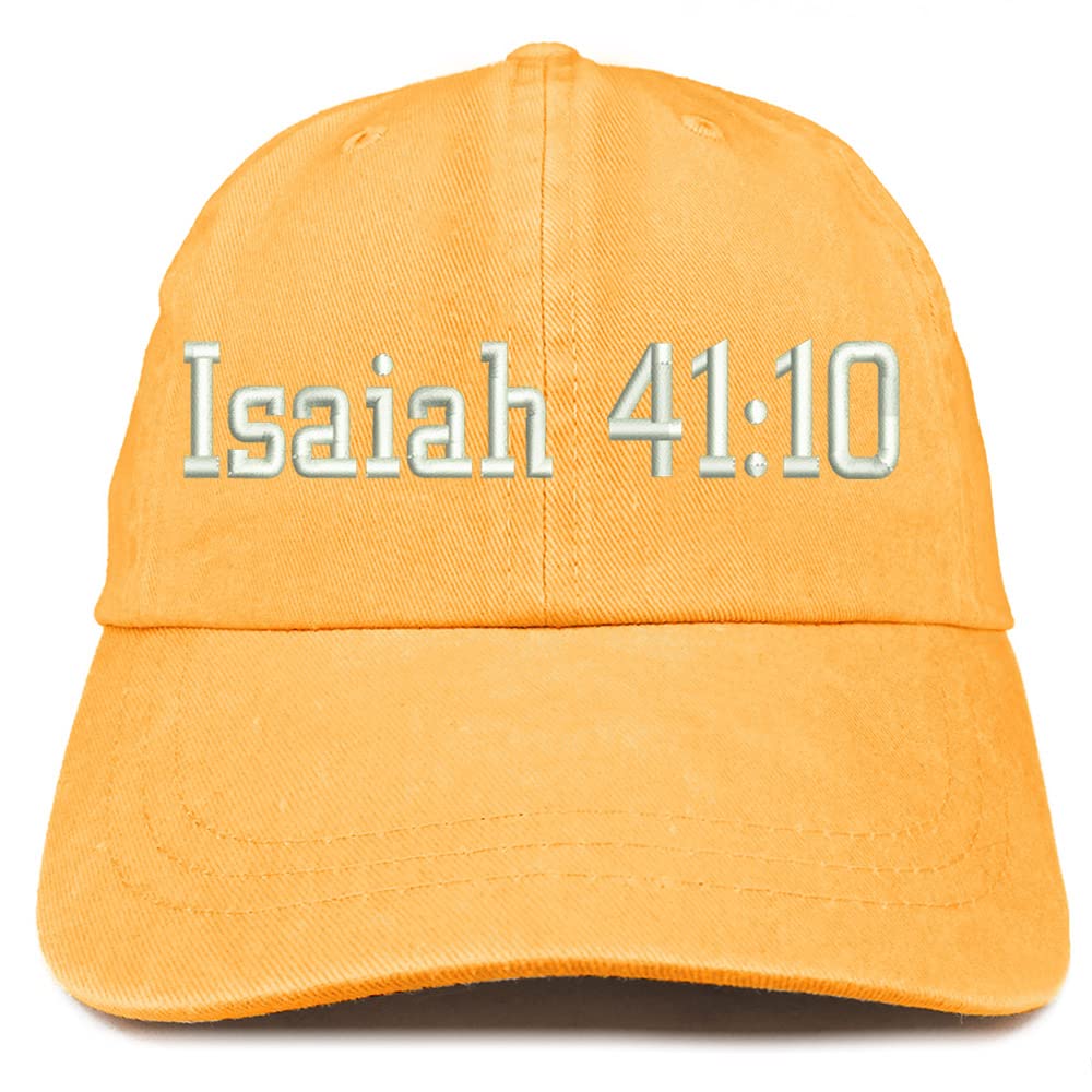 Trendy Apparel Shop Isaiah 41:10 Washed Pigment Dyed Baseball Cap