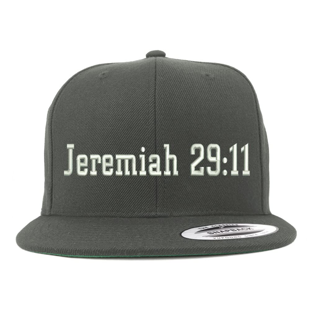 Trendy Apparel Shop Jeremiah 29:11 Embroidered Flatbill Snapback