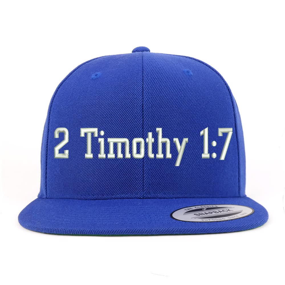 Trendy Apparel Shop 2 Timothy 1: 7 Embroidered Flatbill Snapback