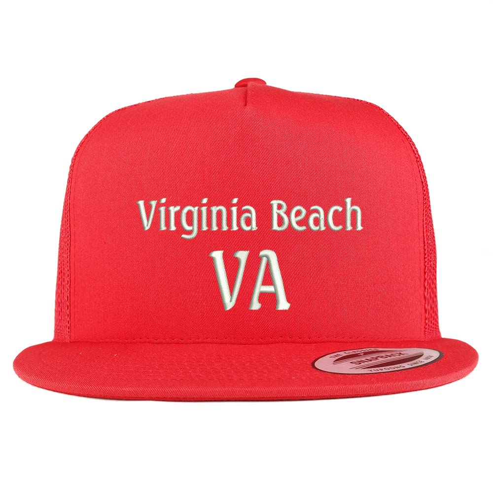 Trendy Apparel Shop Virginia Beach VA Embroidered 5 Panel Flatbill Trucker Cap
