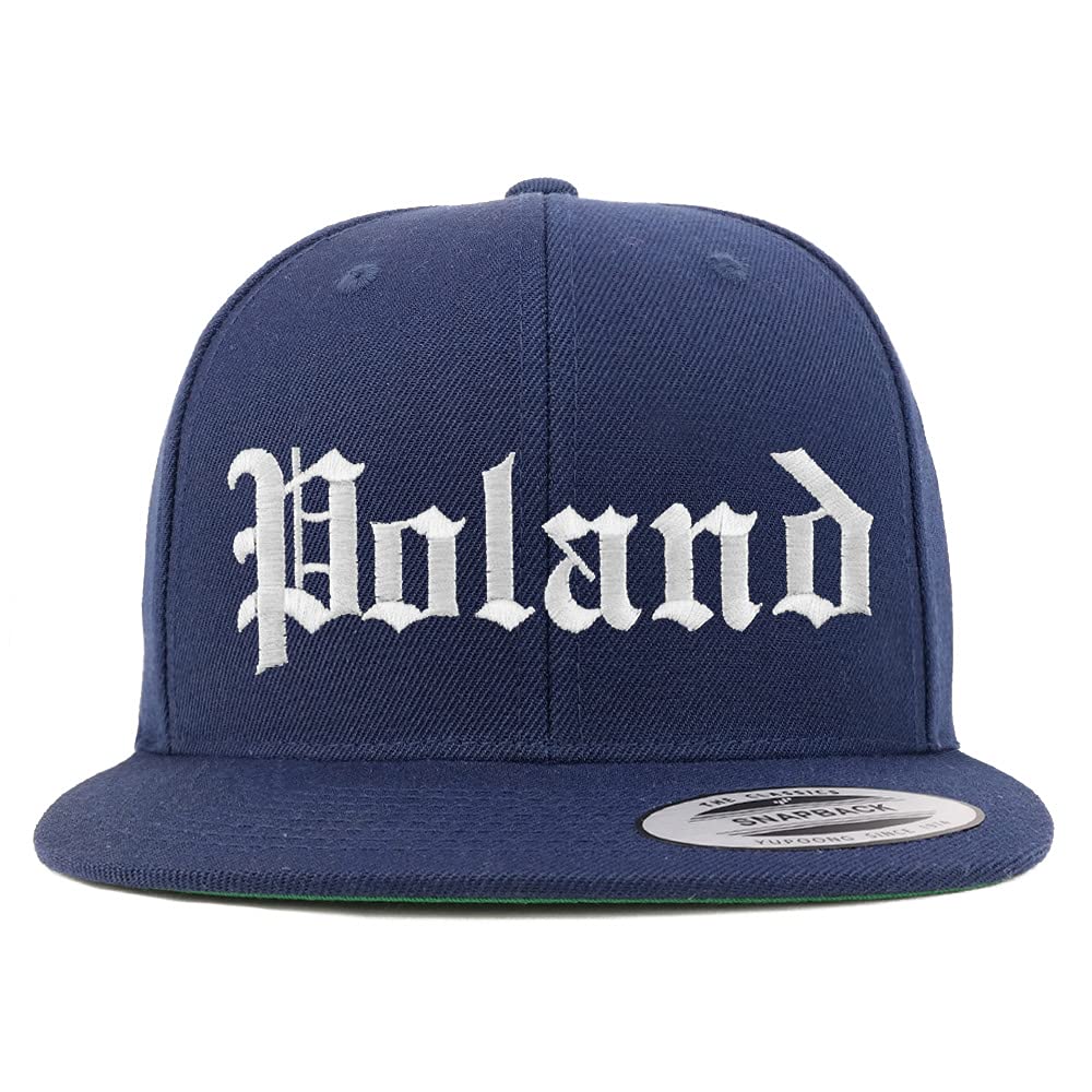 Trendy Apparel Shop Poland Old English Embroidered Flatbill Snapback