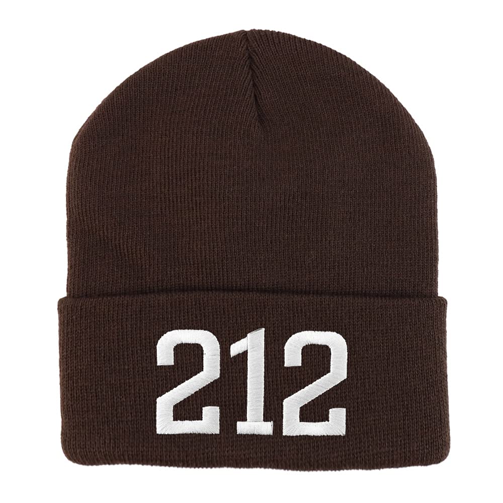 Trendy Apparel Shop New York City 212 Old English Embroidered Long Cuff Beanie