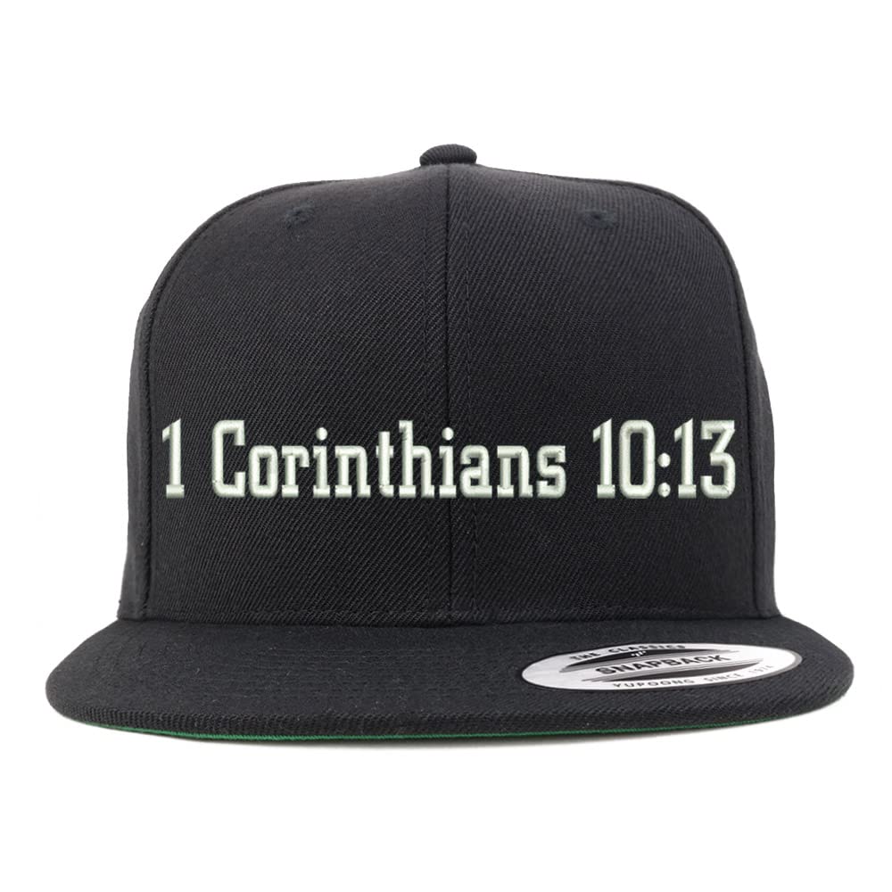 Trendy Apparel Shop 1 Corinthians 10:13 Embroidered Flatbill Snapback