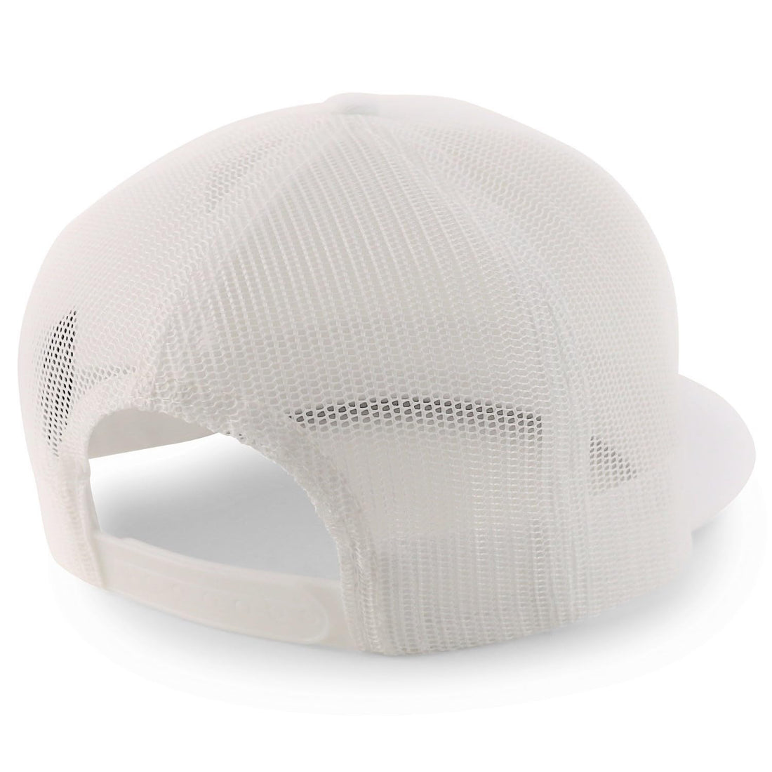 Trendy Apparel Shop Plain Structured 5 Panel Mesh Back Flat Bill Snapback Cap