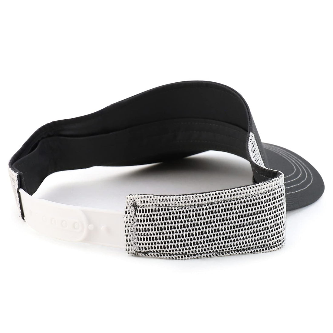 Trendy Apparel Shop Plain 2 Tone Mesh Back Visor with Adjustable Snap Closure