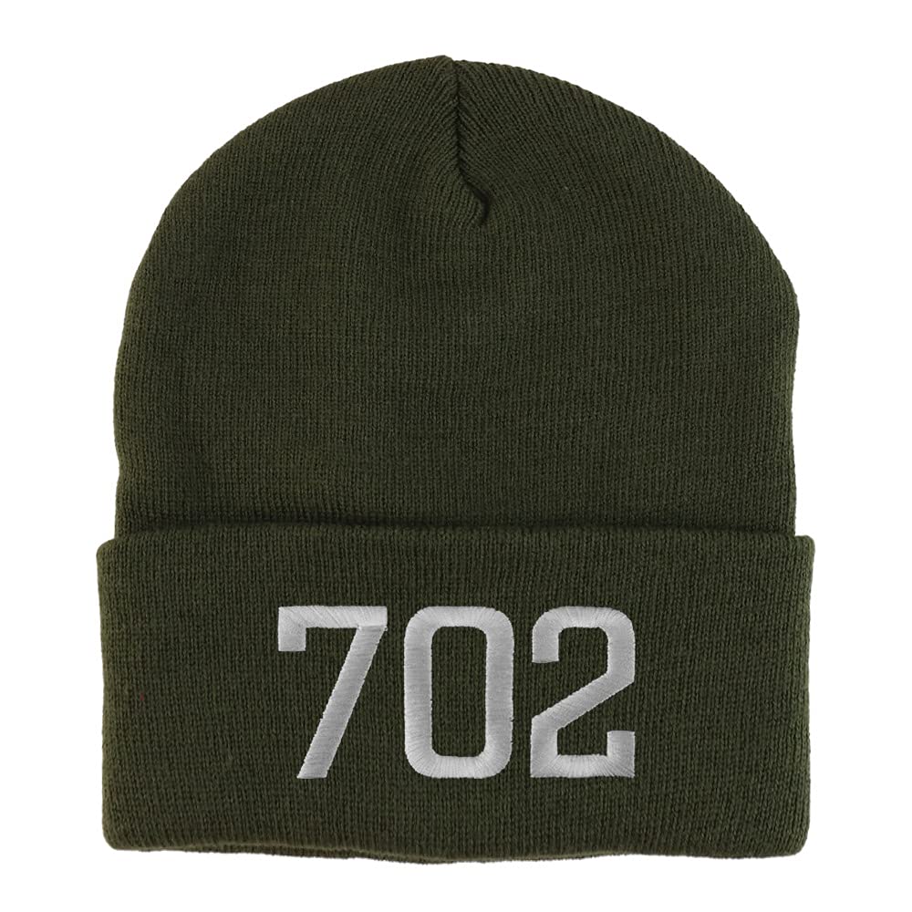 Trendy Apparel Shop Las Vegas 702 Old English Embroidered Long Cuff Beanie